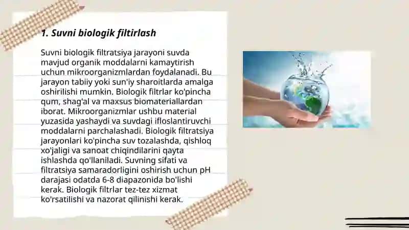 Suvni biologik filtirlash 3