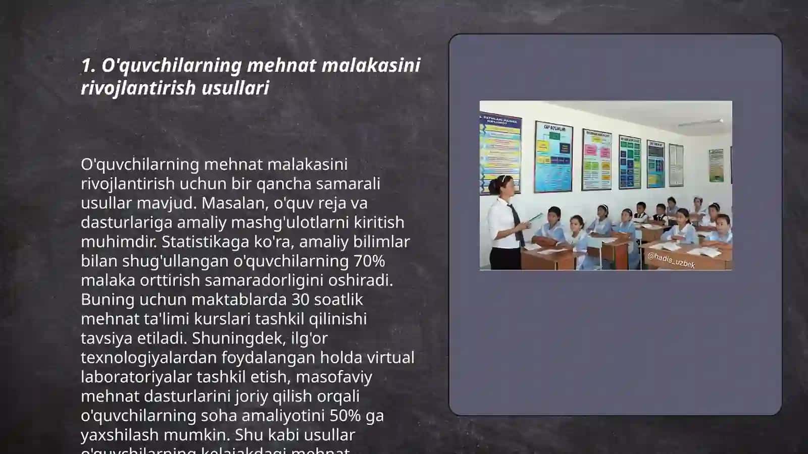 O'quvchilarning mehnat malakasini rivojlantirish usullari 3