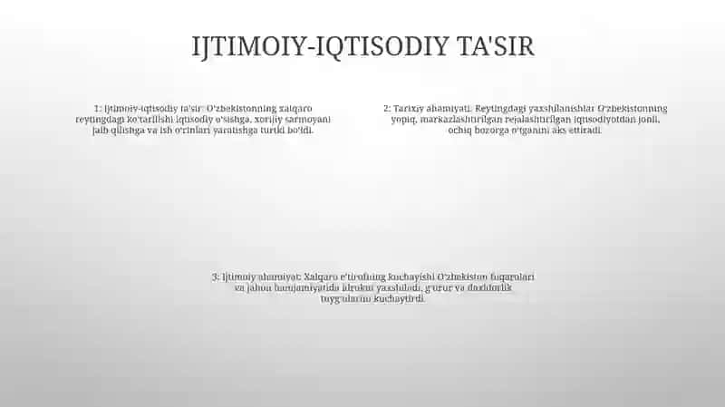 Xalqaro Reytinglardagi Ko'Rsatkichlarning Ko'Tarishning Tarixiy Va Ijtimoiy Ahamiyati 3