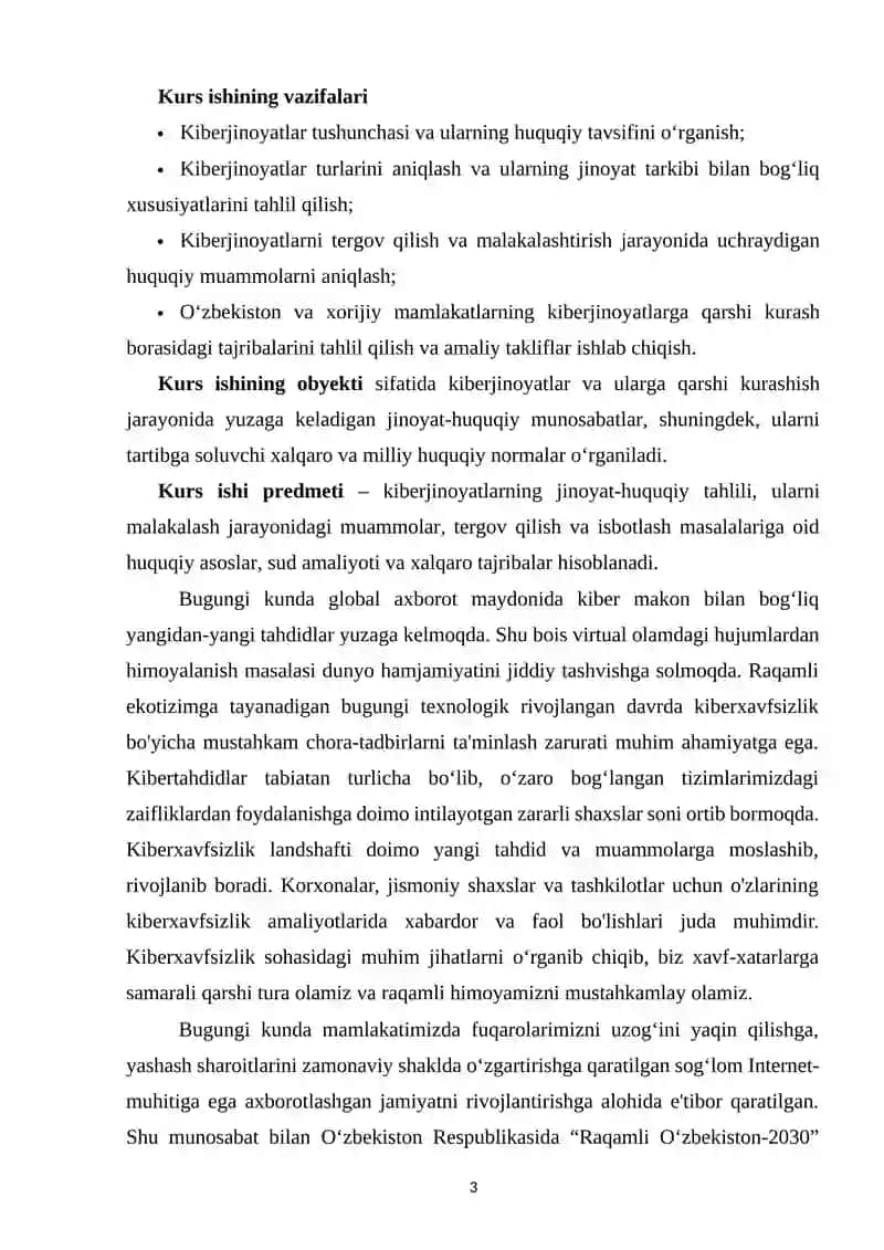 KIBERJINOYATLAR: JINOIY-HUQUQIY TAHLIL VA MALAKA MUAMMOLARI 3