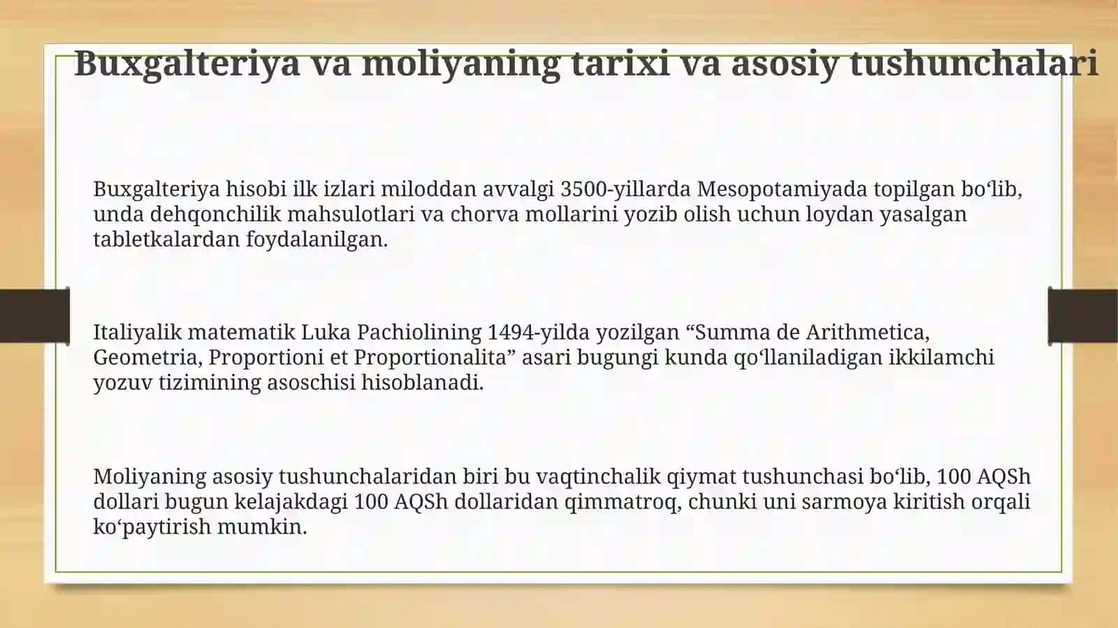Buxgalteriya va Moliya 3