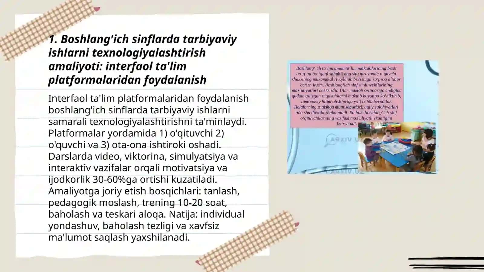 Boshlangʻich sinflarda tarbiyaviy ishlarni texnologiyalashtirish amaliyoti 3