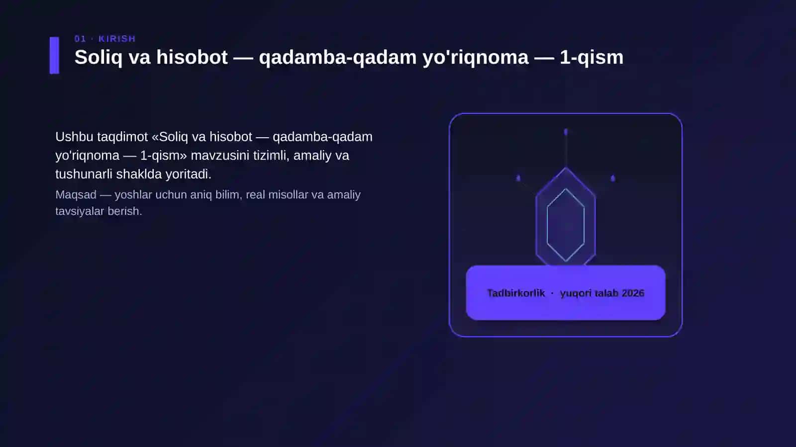 Soliq va hisobot — qadamba-qadam yo'riqnoma — 1-qism 3