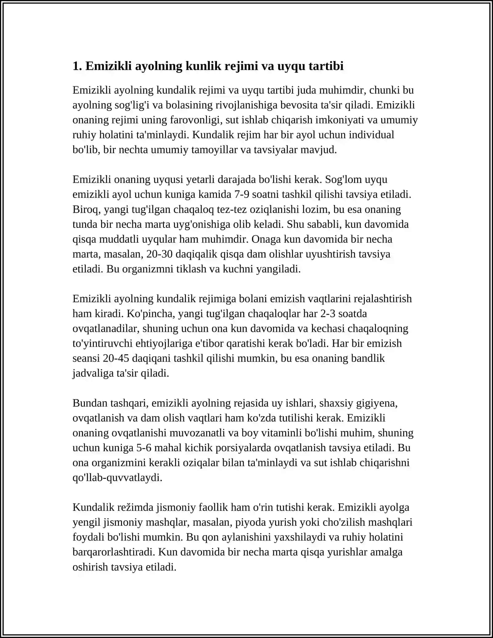 EMIZIKLI AYOLNING REJIMI VA OVQATLANISHI 3