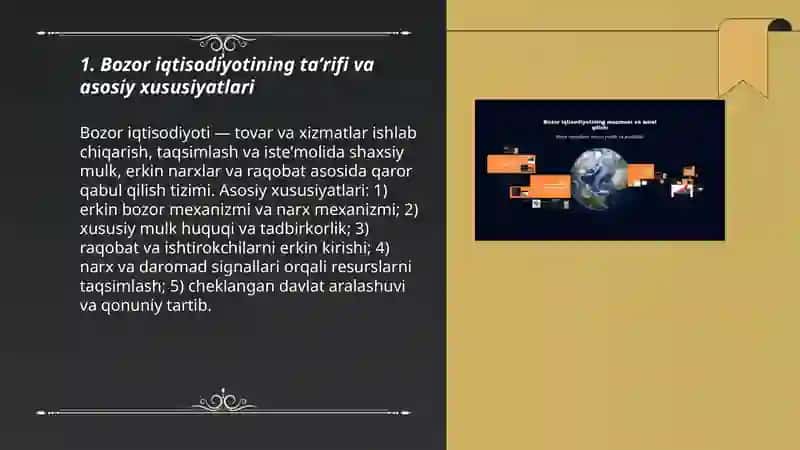 Bozor iqtisodiyotining mazmuni va amal qilishi 3