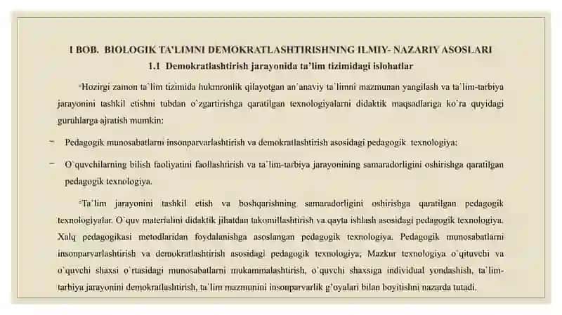 Ta’lim jarayonida demokratlashtirish texnologiyasidan foydalanish 3