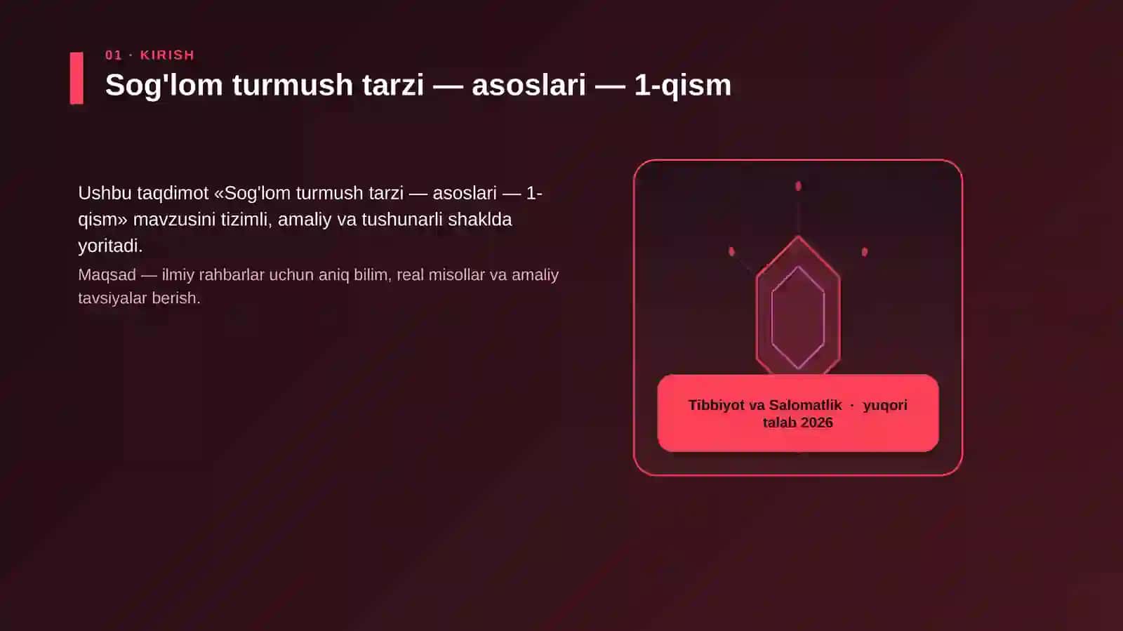 Sog'lom turmush tarzi — asoslari — 1-qism 3