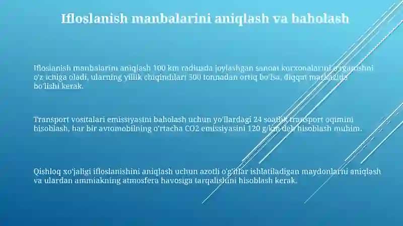 Atmosfera havosini doimiy toza saqlash uchun nimalarga etibor berish kerak 3