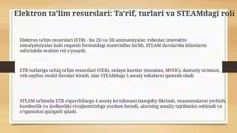 Elektron Ta'lim Resurslari 3