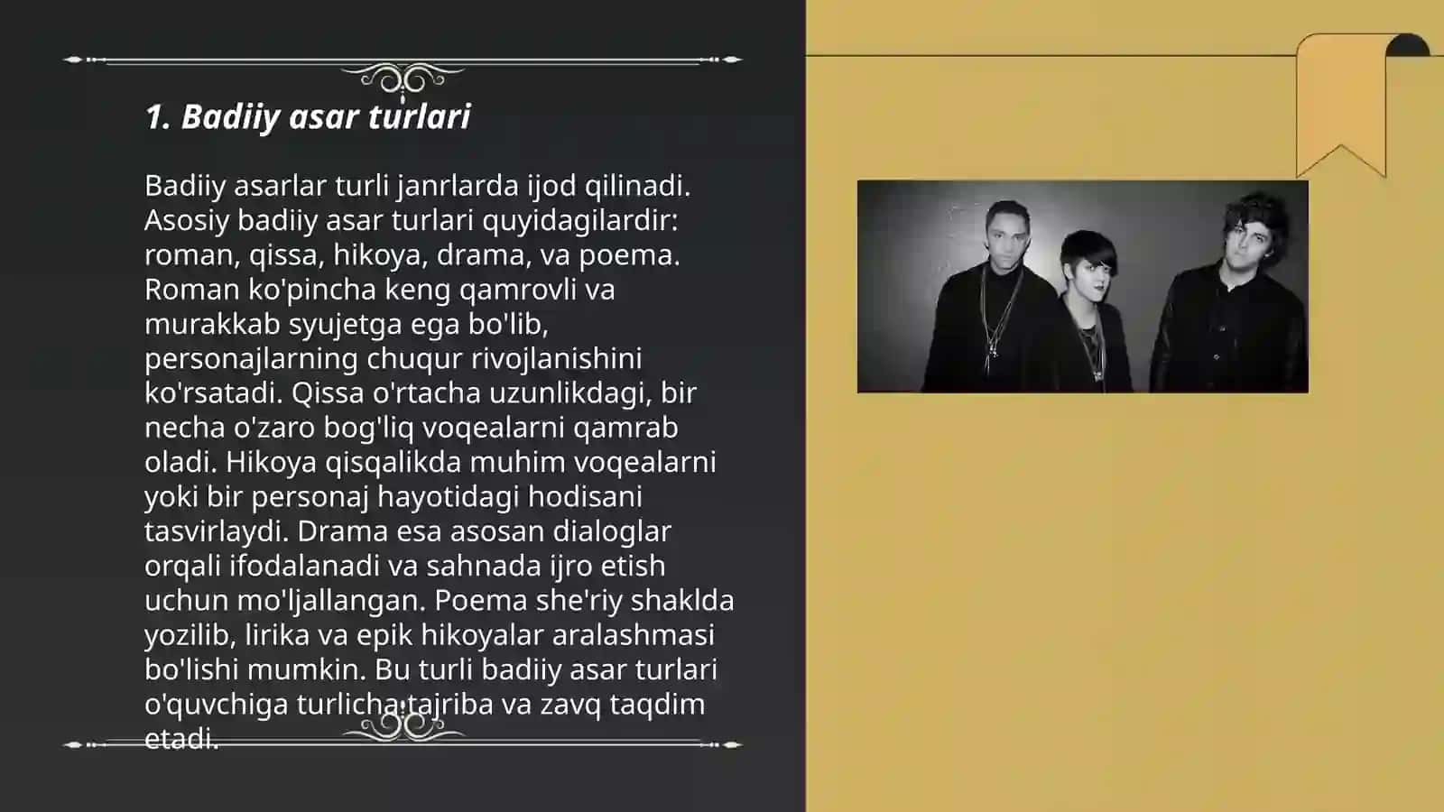 Badiiy asar turlari 3