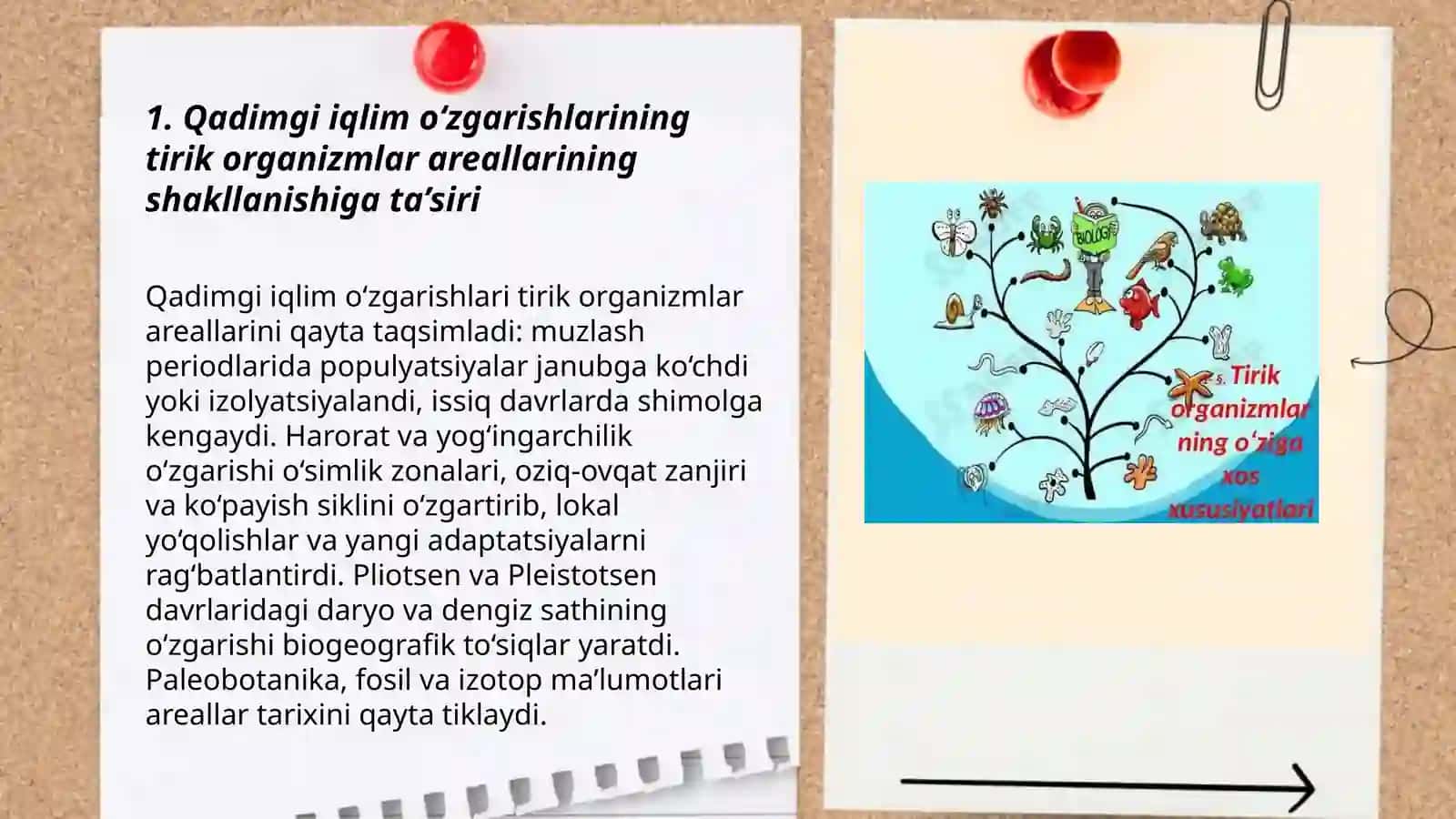 Qadimgi iqlim o‘zgarishlarining tirik organizmlar areallarining shakllanishiga ta’siri 3