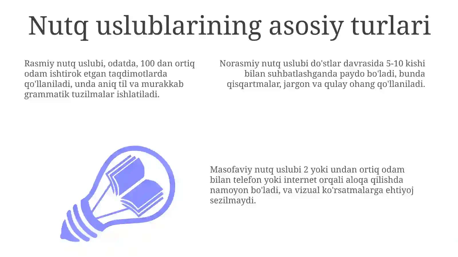 Nutq uslublarining asosiy turlari 3