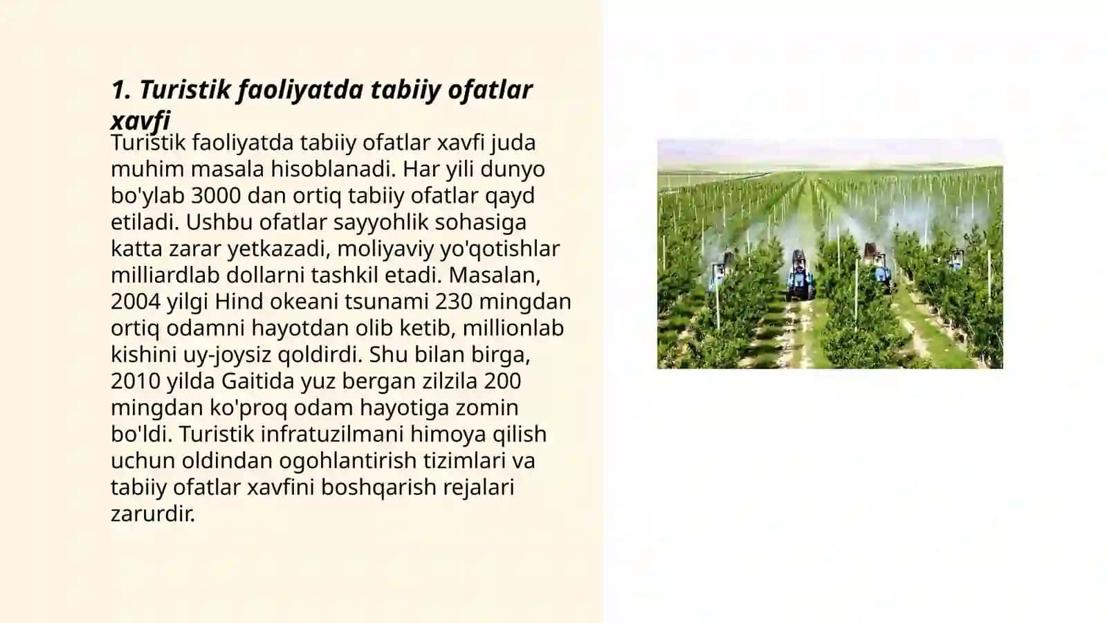 Turistik faoliyatdagi xavf hatarlar va ularni bartaraf qilishning chora tadbirlari 3