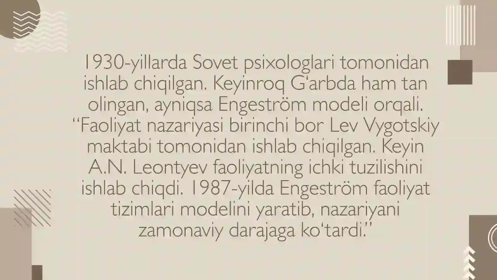 FAOLIYAT NAZARIYASI 3