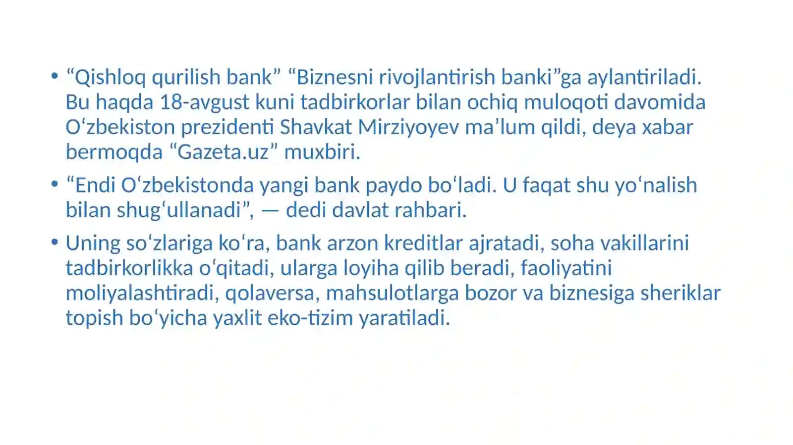 Qishloqqurulish bank kreditlar 3