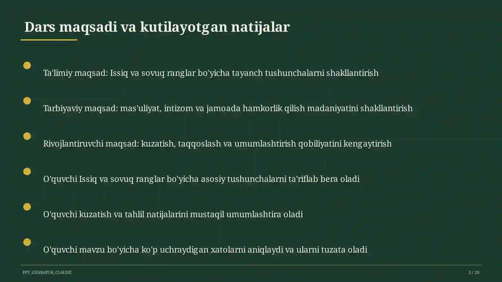 Issiq va sovuq ranglar (2-sinf) 3