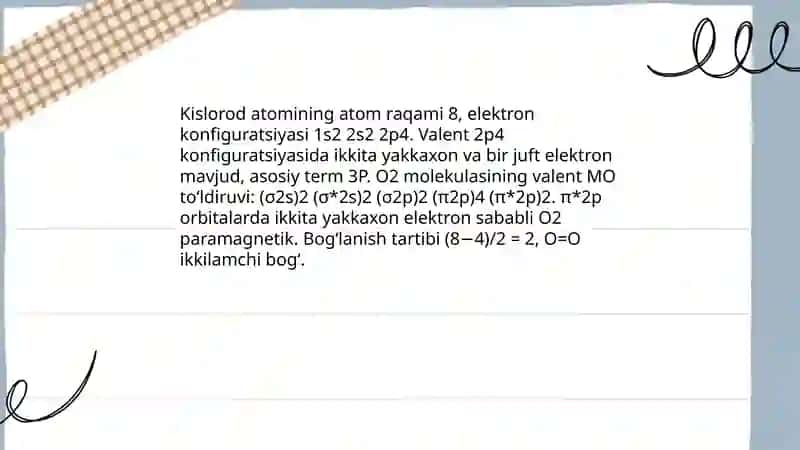 Kislorod va ozonning fizik va kimyoviy xossalari 3