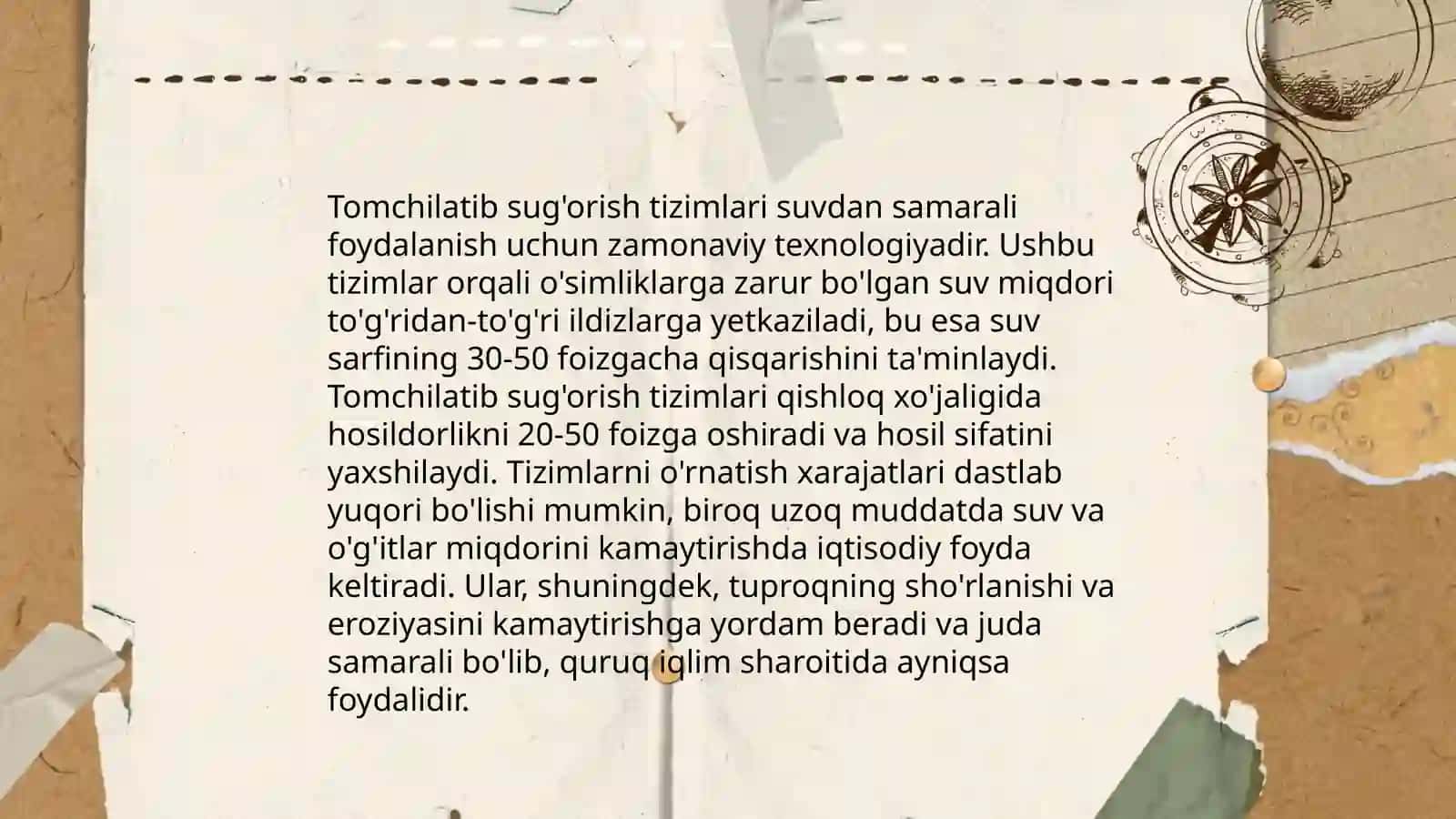 Tomchilatib sug'orish tizimlari 3