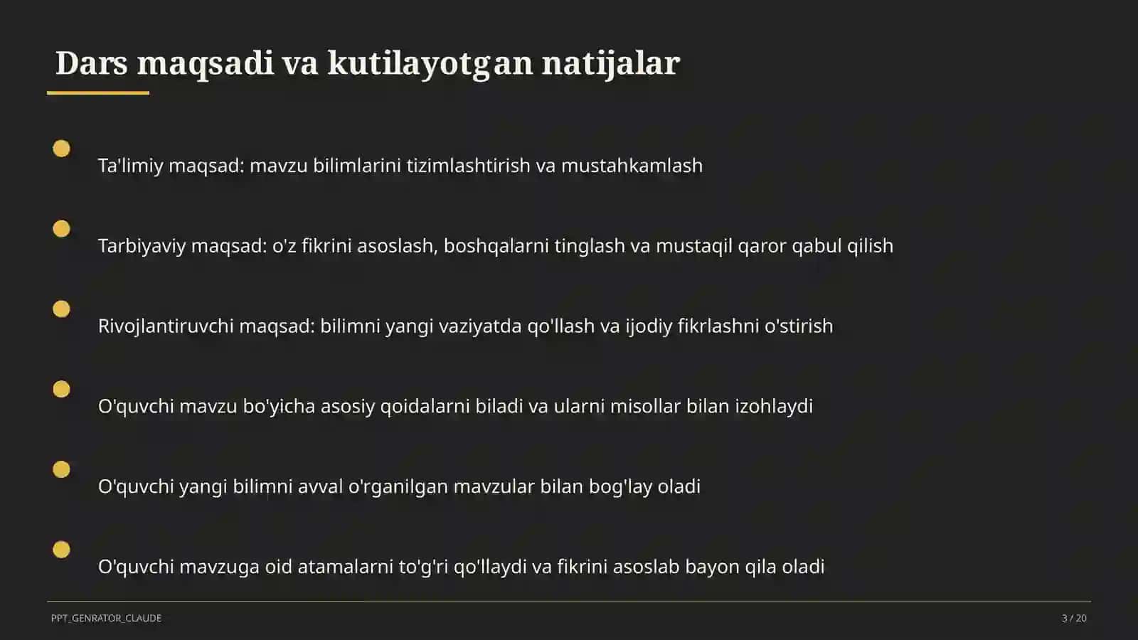 Tasviriy san'at va musiqa (1–7) — ochiq dars uchun 3