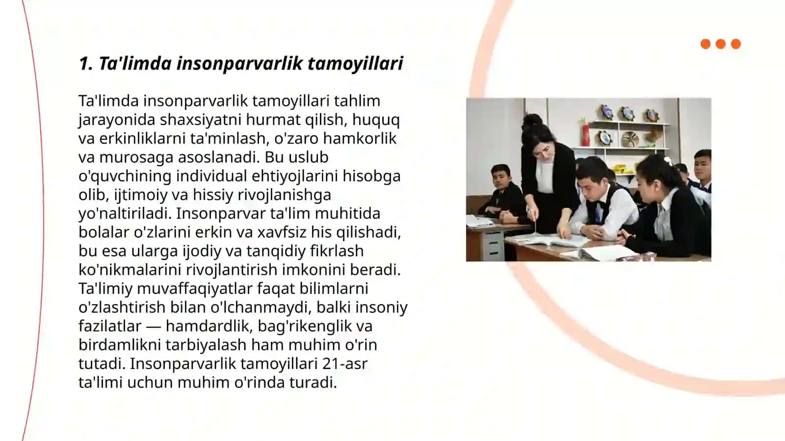 Ta'limda insonparvarlik tamoyillari 3
