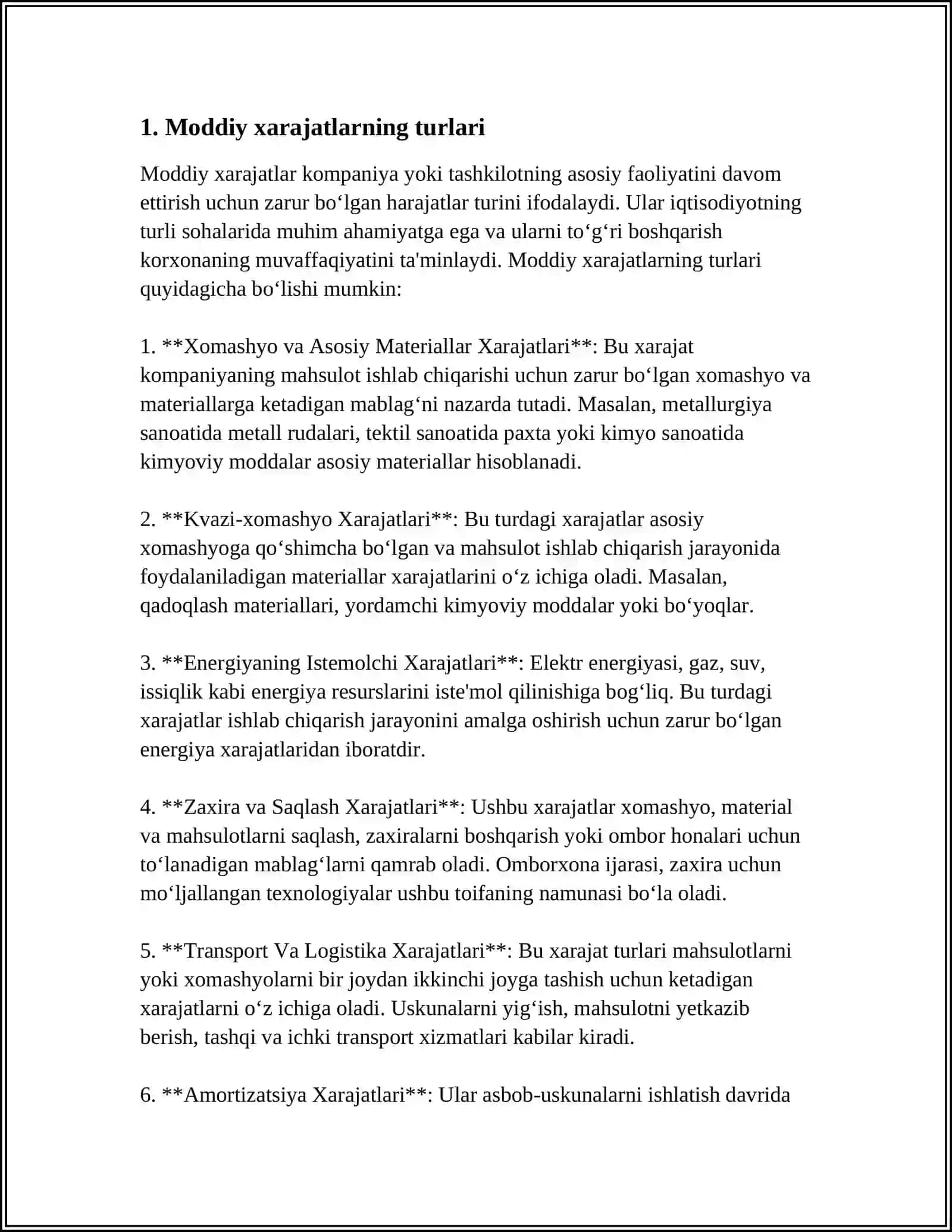 MODIY XARAJATLARNI XISOBGA OLISH 3