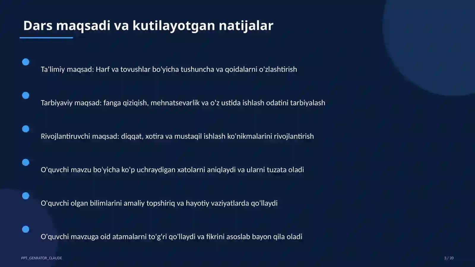 Harf va tovushlar (1-sinf) 3