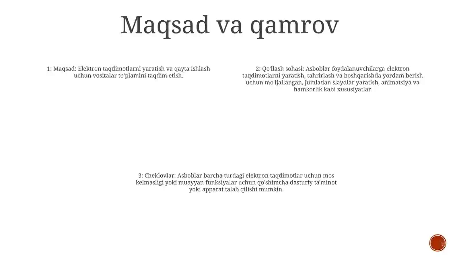 Elektron Taqdimotlarni Yaratish Va Qayta Ishlash Uchun Asboblar ToʻPlami (Копия) 3