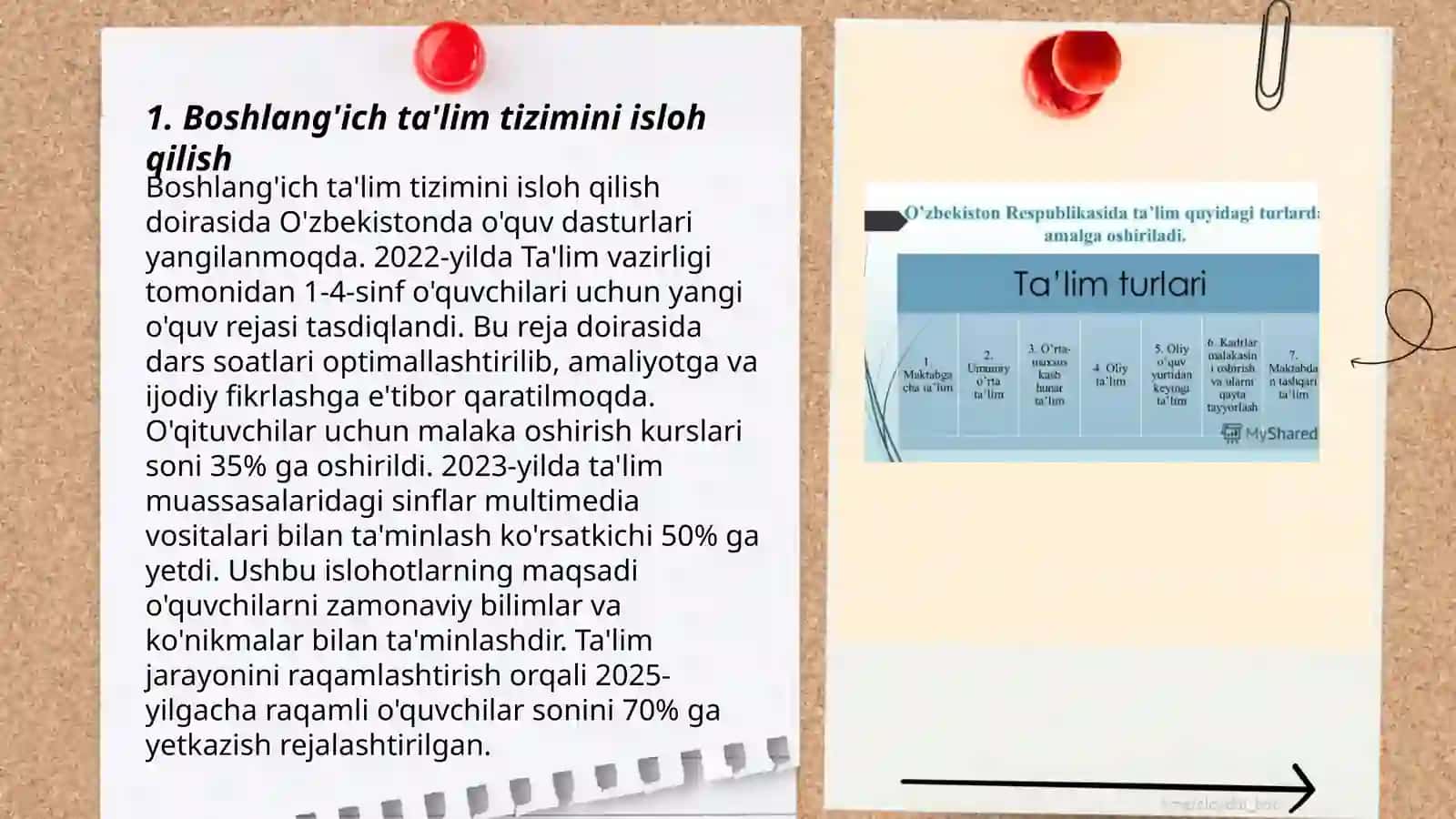 O'zbekiston Respublikasida ta'lim sohasida amalga oshiriladigan islohatlar 3