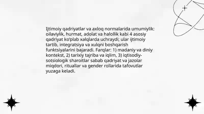Dunyo xalqlari madaniyatidagi umumilik va farqlar 3