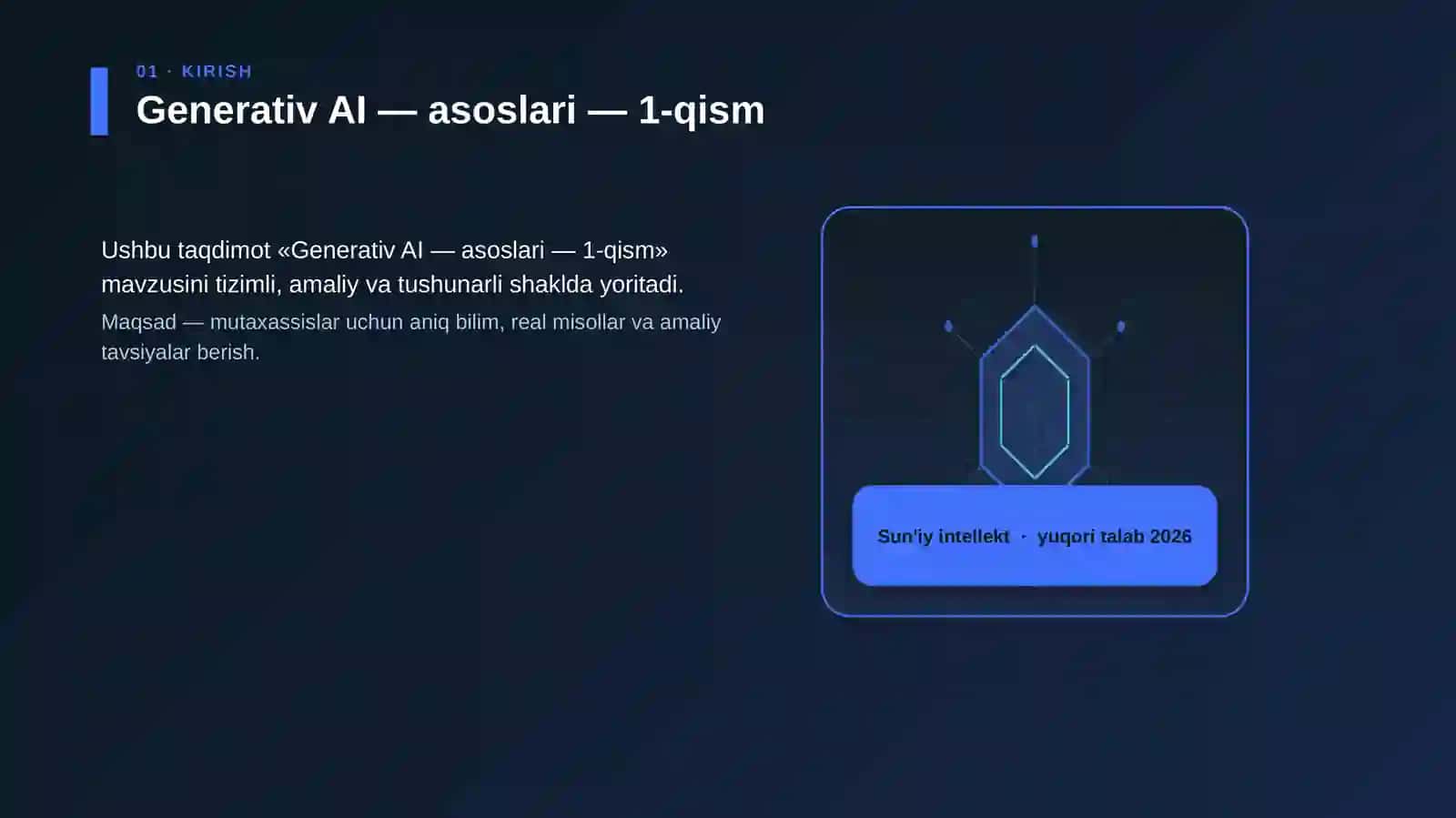 Generativ AI — asoslari — 1-qism 3