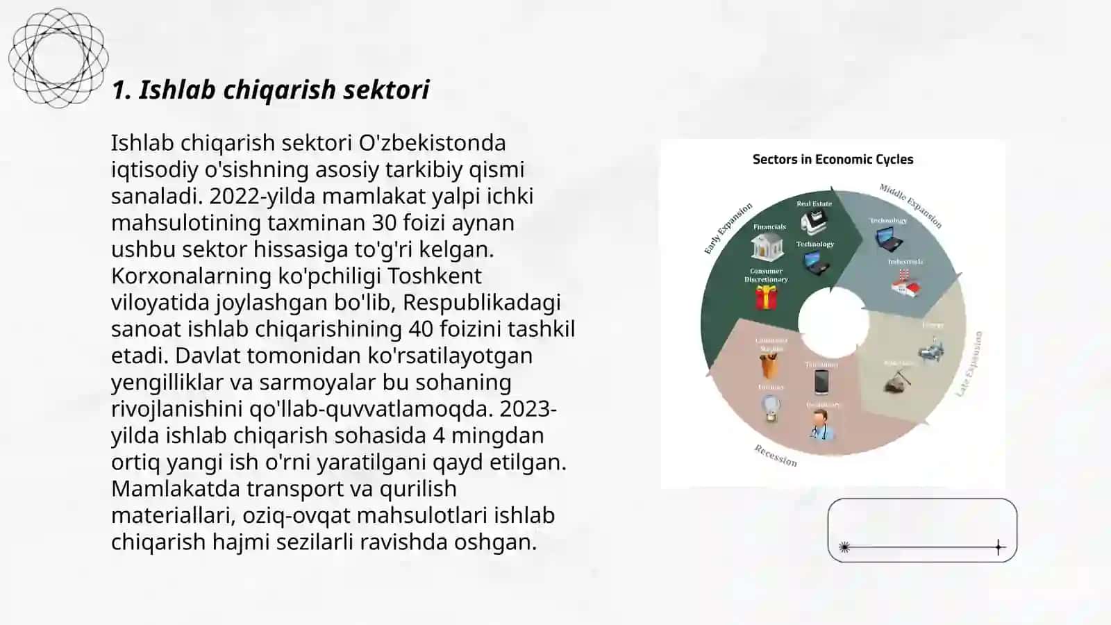 Ishlab chiqarish sektori O'zbekistonda 3