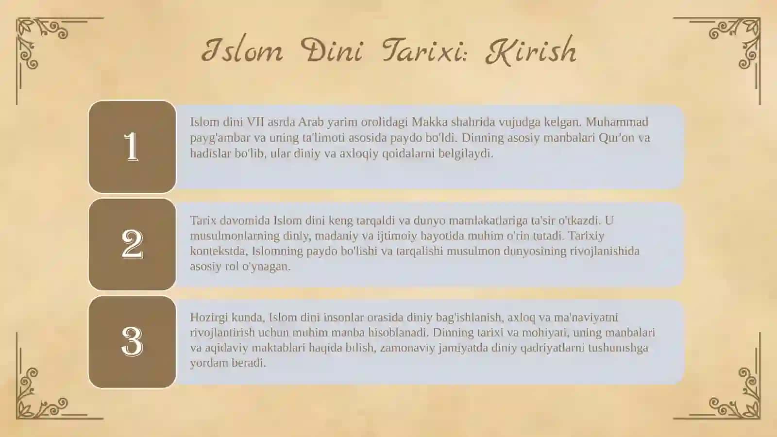 Islom dini tarixi va mohiyati 3