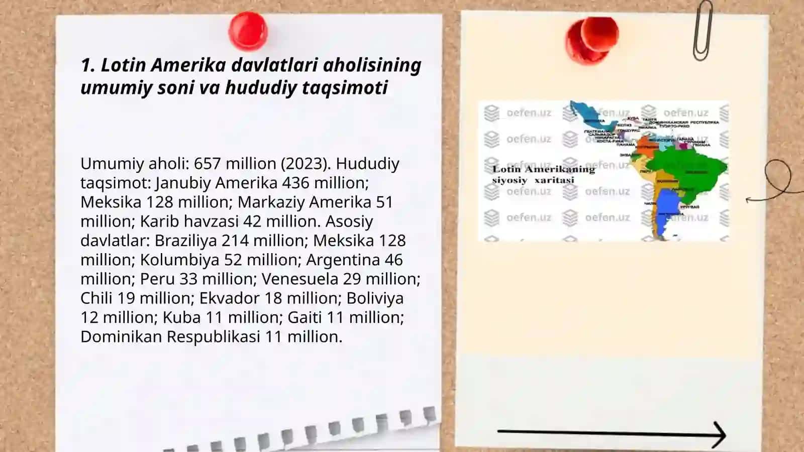 Lotin Amerikaning davlatlari aholi soni demografiyasi va davlatlarning iqtisodiy oʻsish koʻrsatkichlari 3