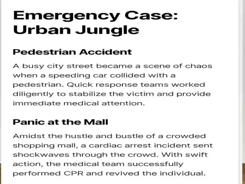 The report of a doctor writing the emergency cose happened in one of the following areas. 3