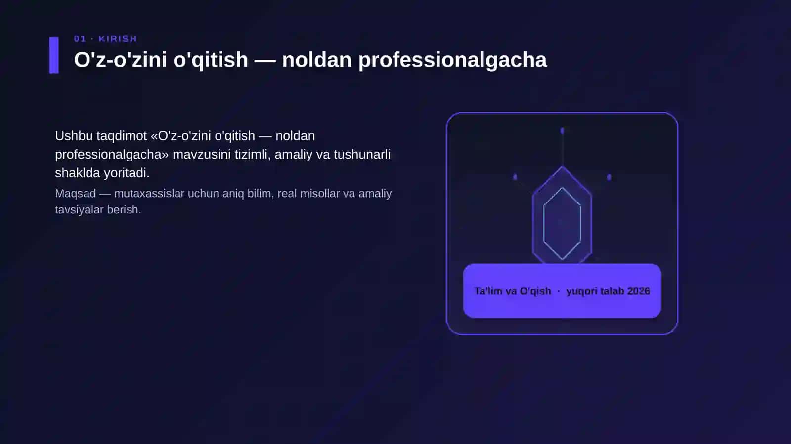 O'z-o'zini o'qitish — noldan professionalgacha 3