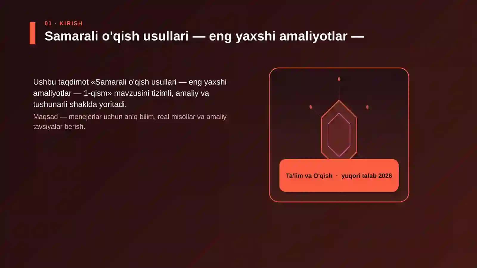 Samarali o'qish usullari — eng yaxshi amaliyotlar — 1-qism 3