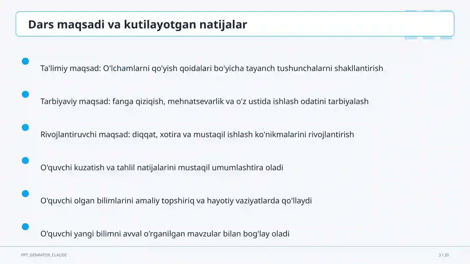O'lchamlarni qo'yish qoidalari (8-sinf) 3
