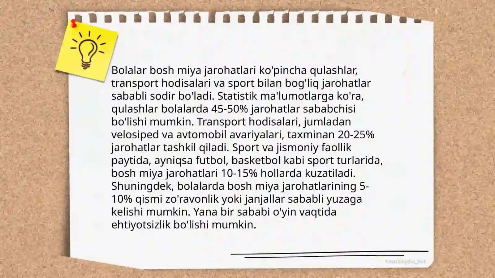 Bolalar boshining jarohatlarining oʻziga xos xususiyatlari 3