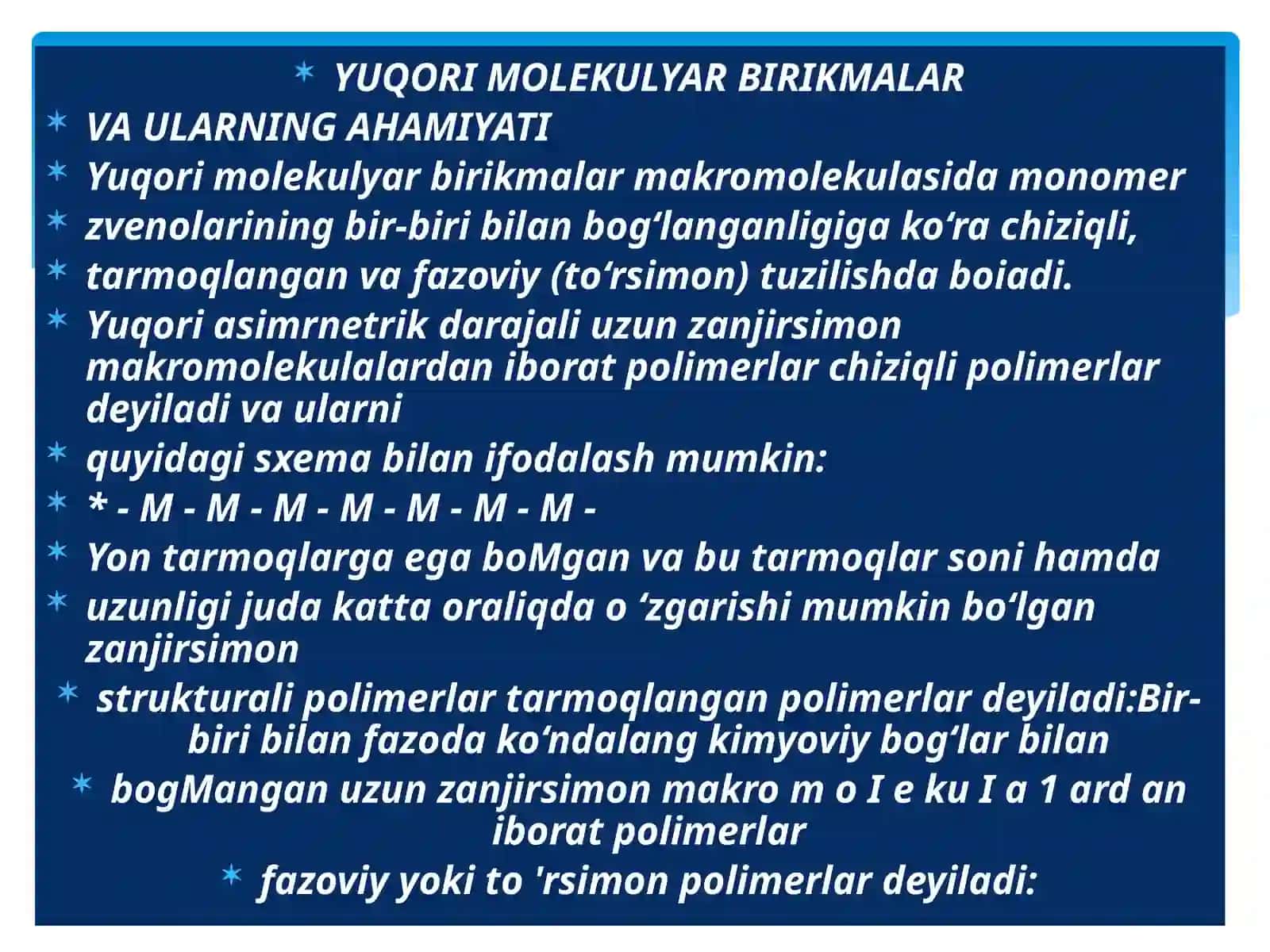 Yuqori molekulyar birikmalar va qonning biologik xossalari 3
