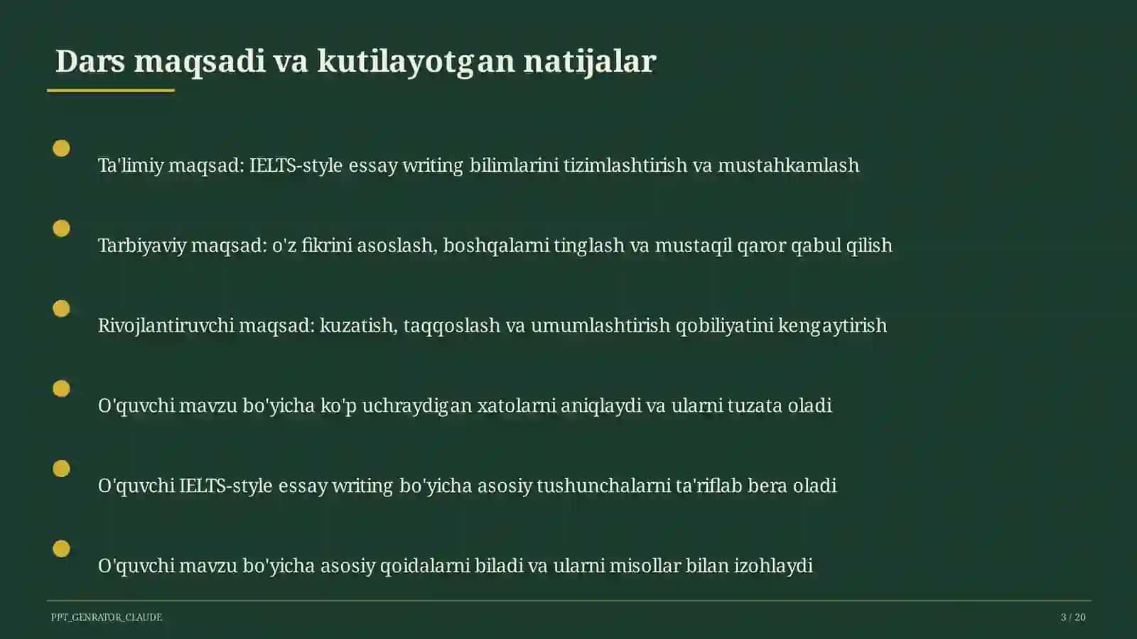 IELTS-style essay writing (11-sinf) 3