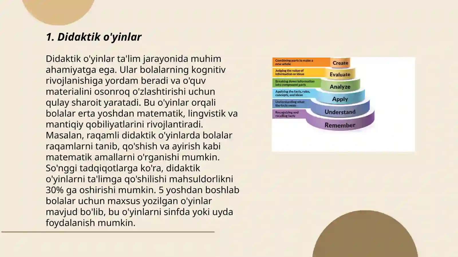 Taʼlim jarayonida oʻyin texnologiyalarini Pedagogik oʻyinlar tipologiyasi 3