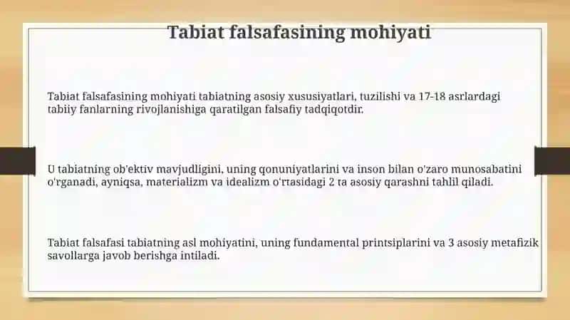 Tabiat Falsafasi 3