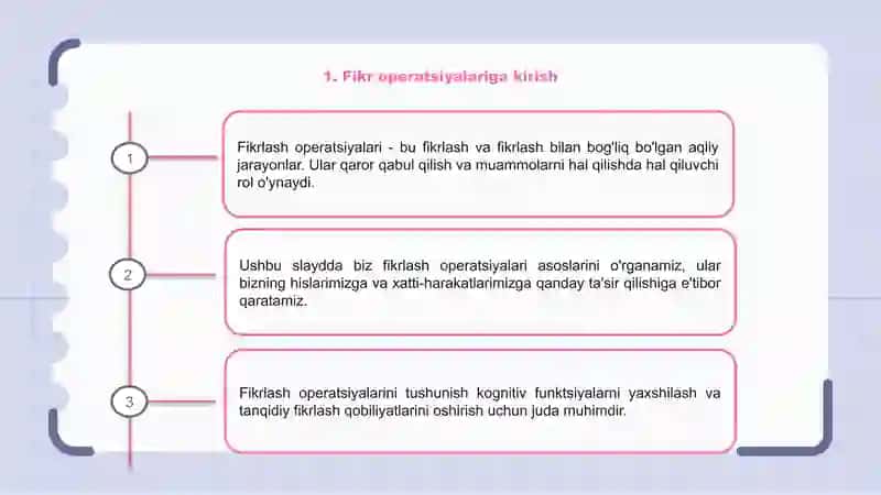 Tafakkur operatsiyalari 3