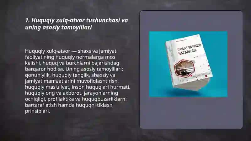 Huquqiy xulq-atvor va huquqbuzarlik 3