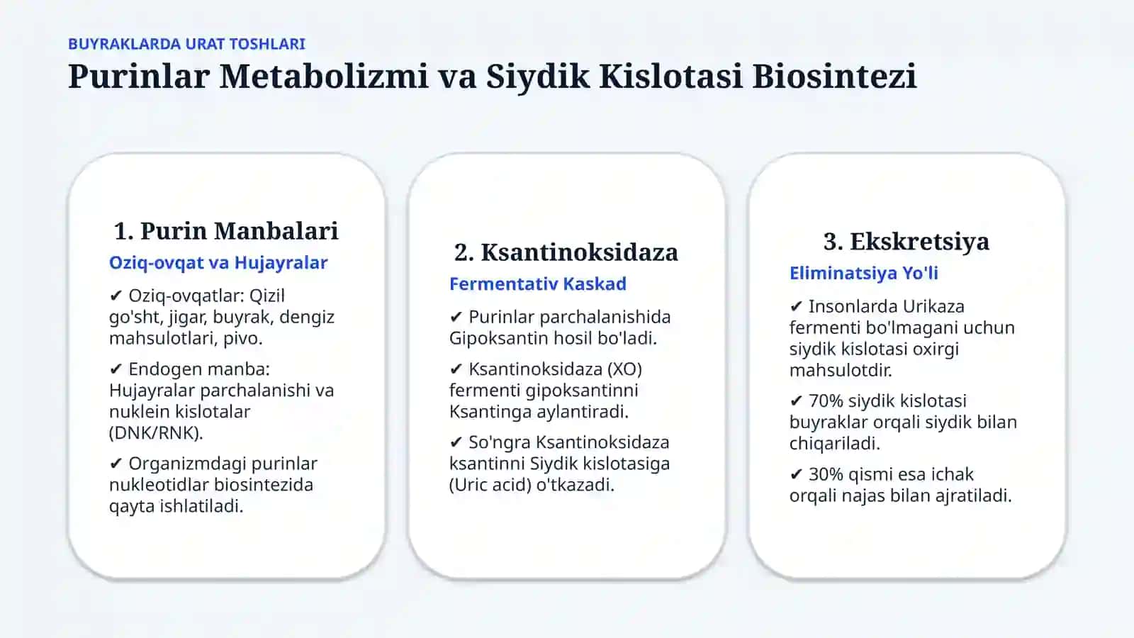 Buyraklarda urat toshlari: hosil bo‘lishi va davolash — 15 slayd 3