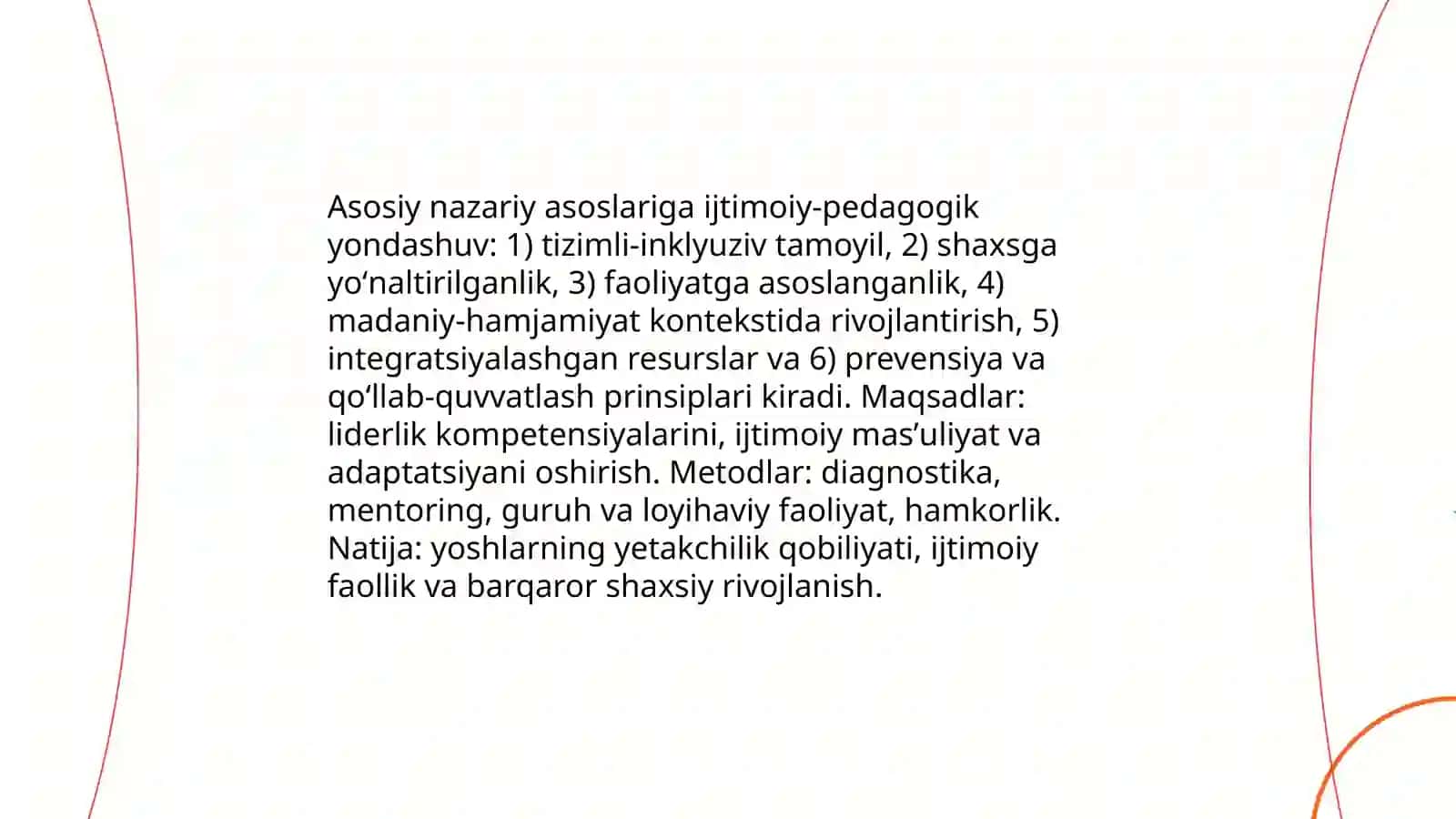 Lider va tashkilotchi yoshlarni ijtimoiy pedagogik qoʻllab quvvatlash 3