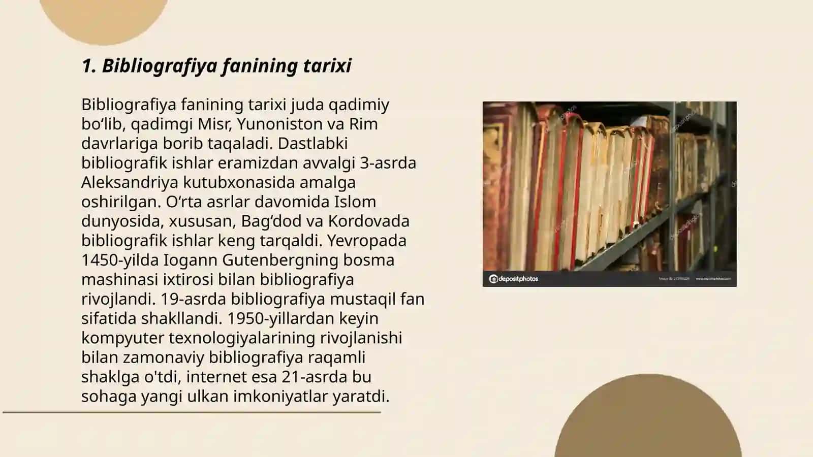 Bibliografiya fanining predmeti va vazifalari 3