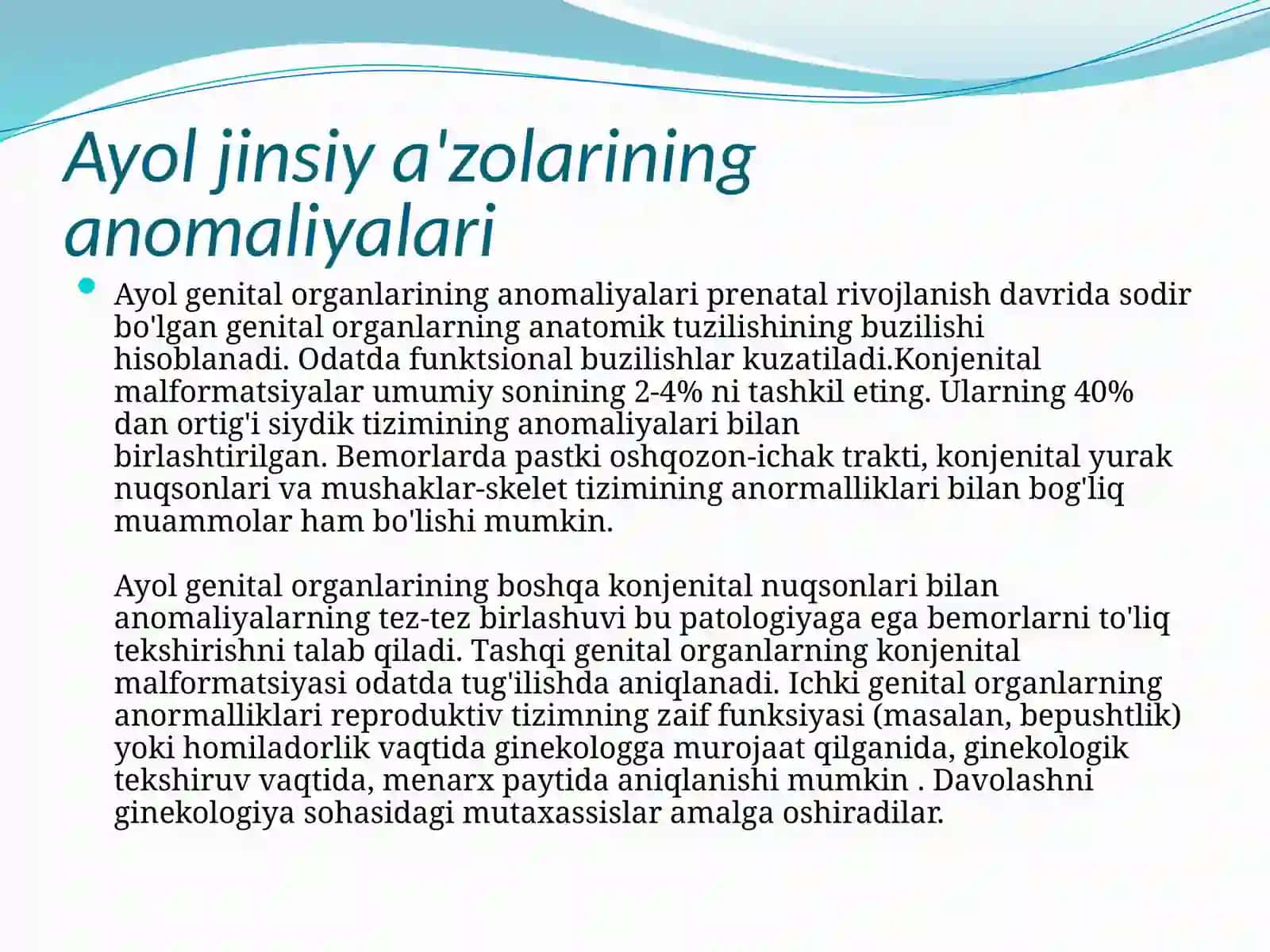 Ayollarning jinsiy organlaridagi anomaliyalar 3