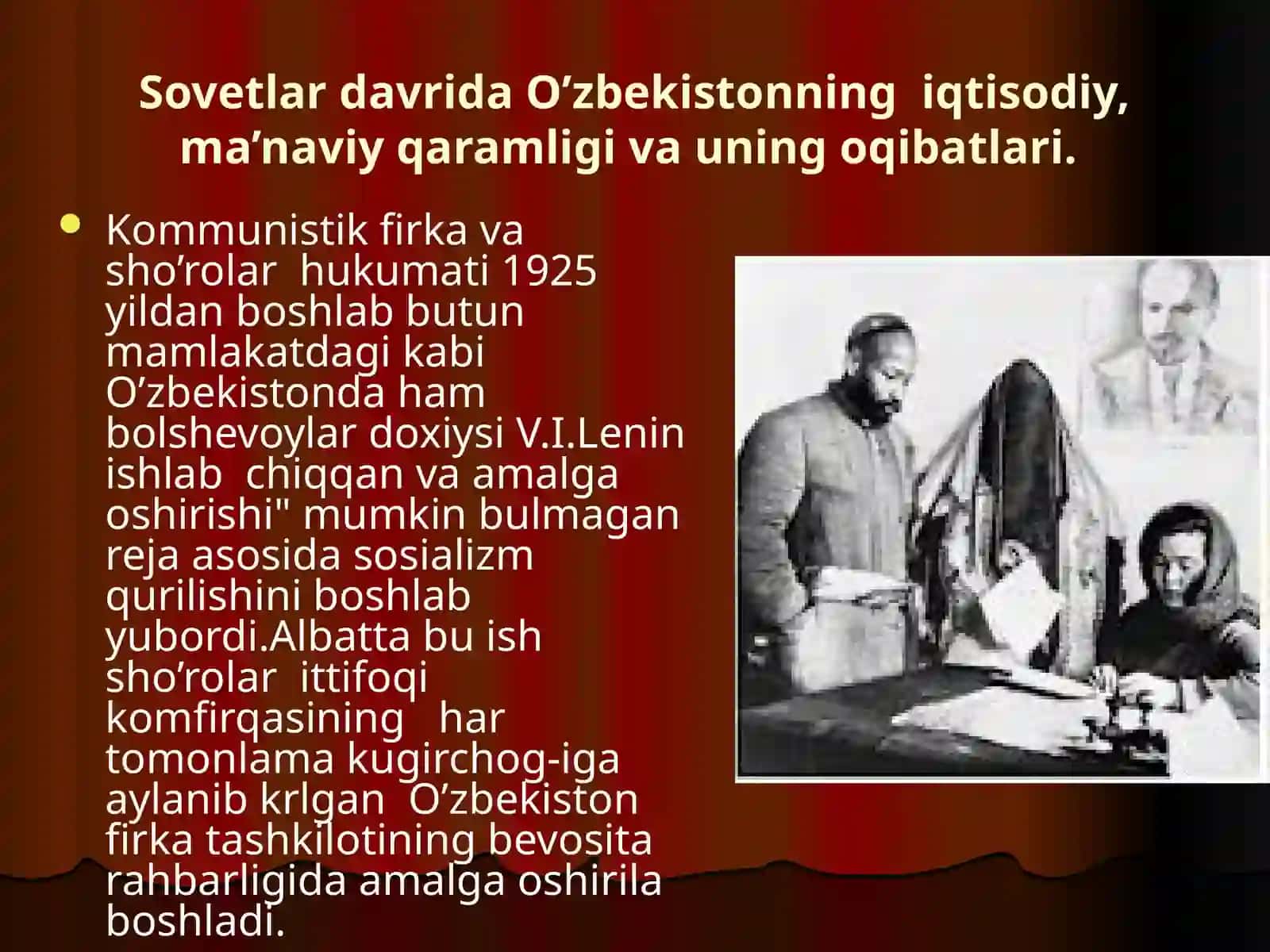 Sovet hokimiyatining O'zbekistonda yuritgan ijtimoiy iqtisodiy siyosati 3