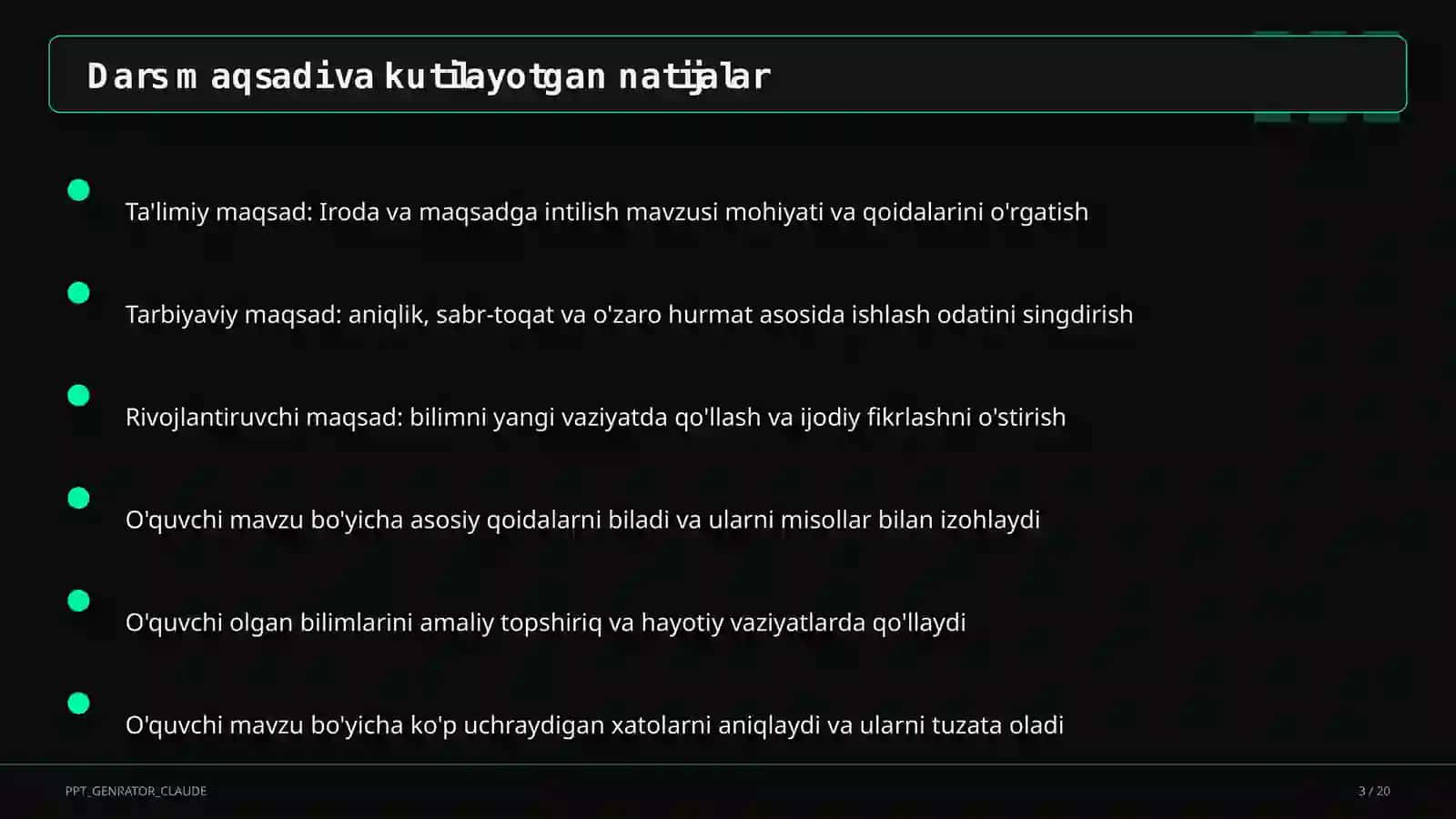 Iroda va maqsadga intilish (9-sinf) 3